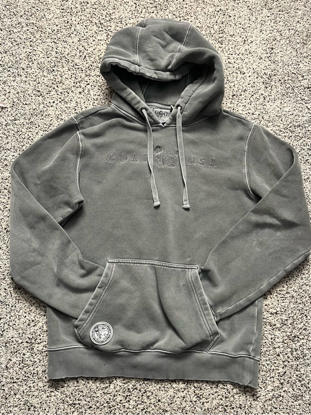 Goat USA - men’s Gray Pullover Hoodie. size XS